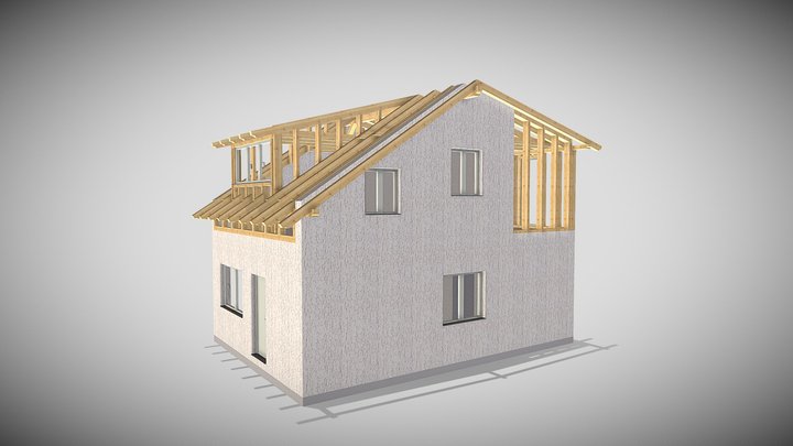 Dachkonstruktion Fam. Gaulke 3D Model