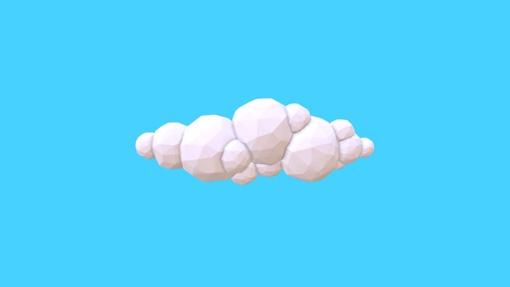 Procedural Low Poly Cloud 3D Model