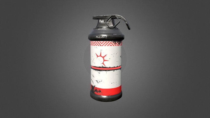 *Free* Sci-fi grenade (Weathered) 3D Model