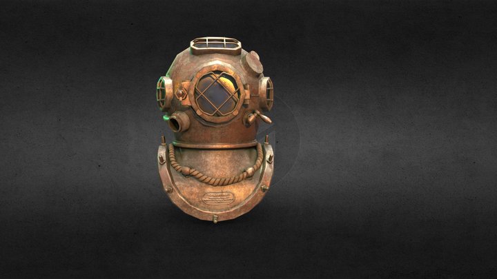 Divers Helmet 3D Model