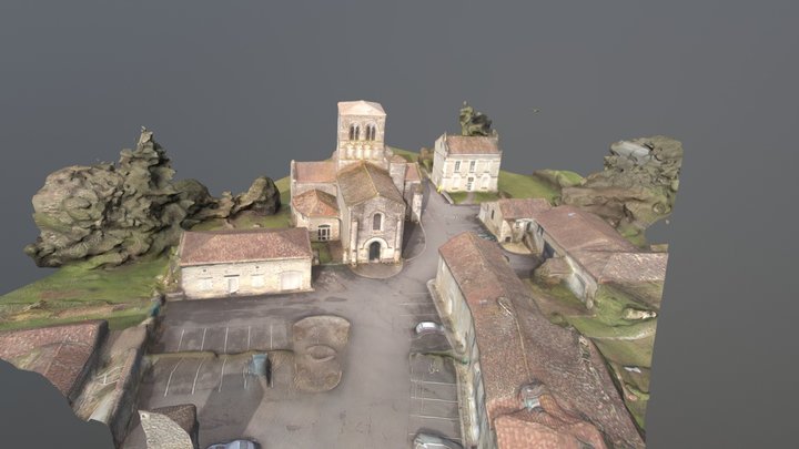 Eglise de Chazelles (Charente) 3D Model