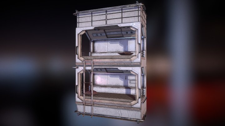 Sci-Fi bunk bed 3D Model