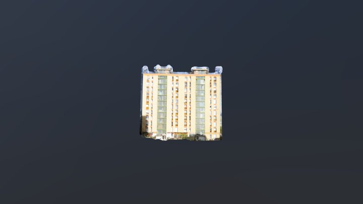 Pécsi tízemeletes (maszkolt fotókkal) 3D Model