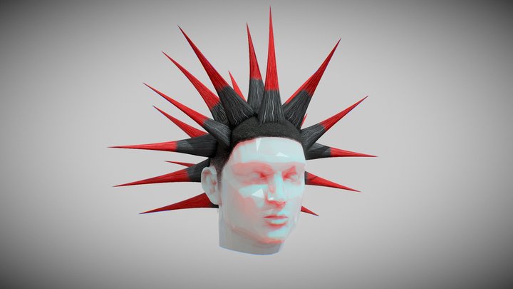 Spiky Hair 3D Model