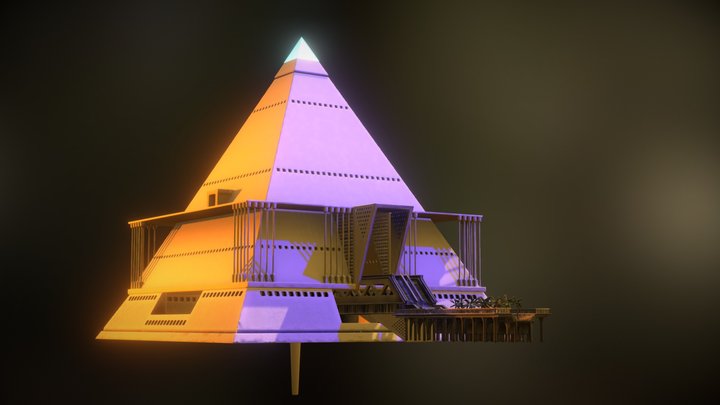 Pyramid Power Plant 3D Model