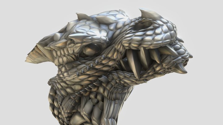 Dragon Ring - fire and blood 3D Model