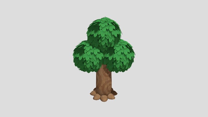 Animal Crossing tree 3D Model