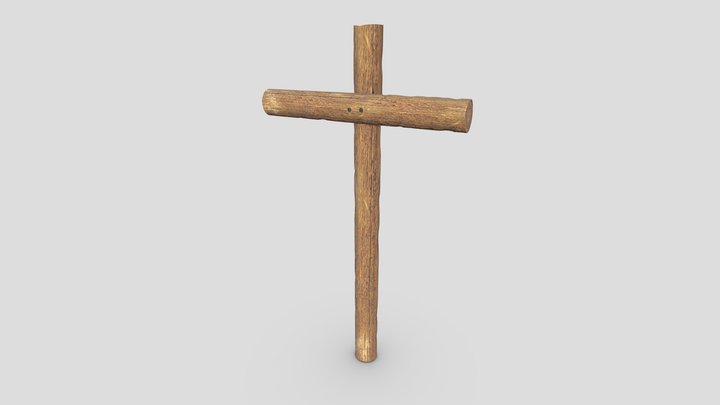 Empty Cross 3D Model