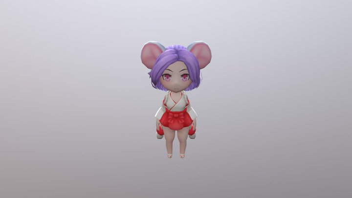 Mouse Witch 3D Model