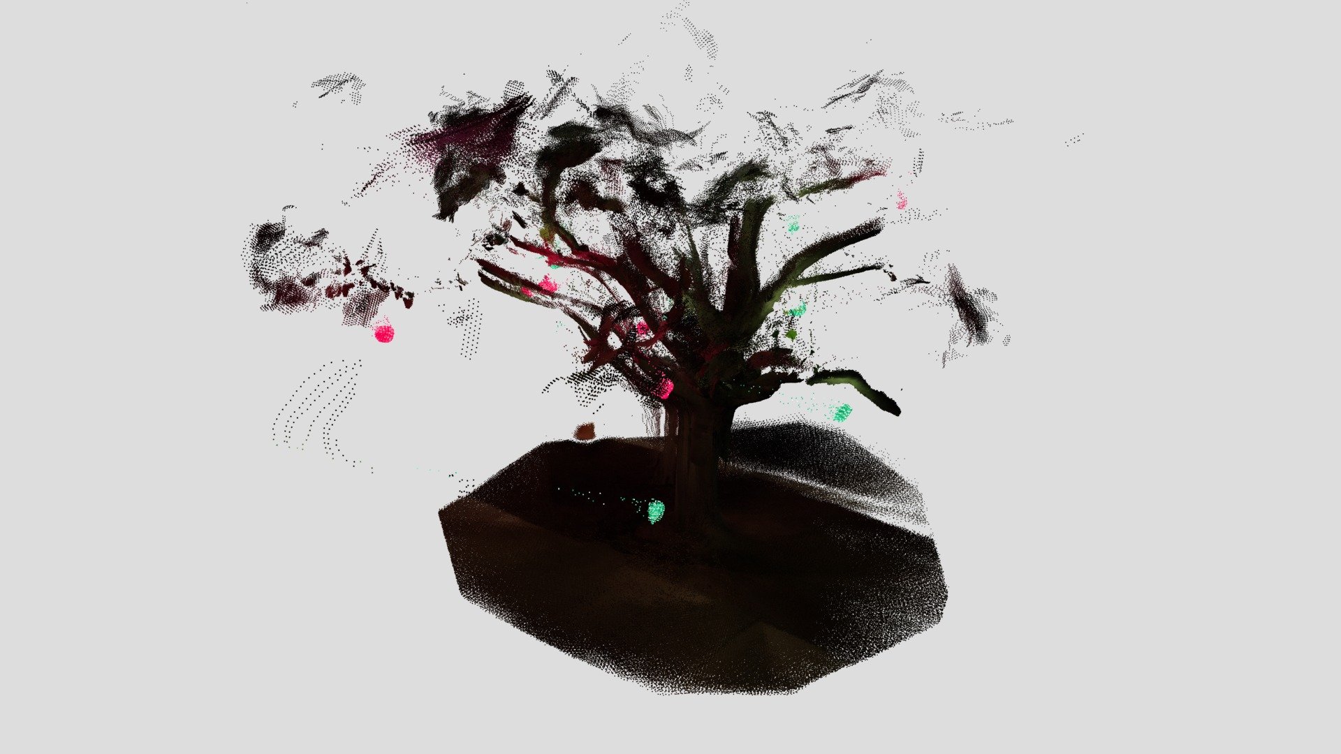 Day 57: Paper lanterns in a tree - 1scanaday