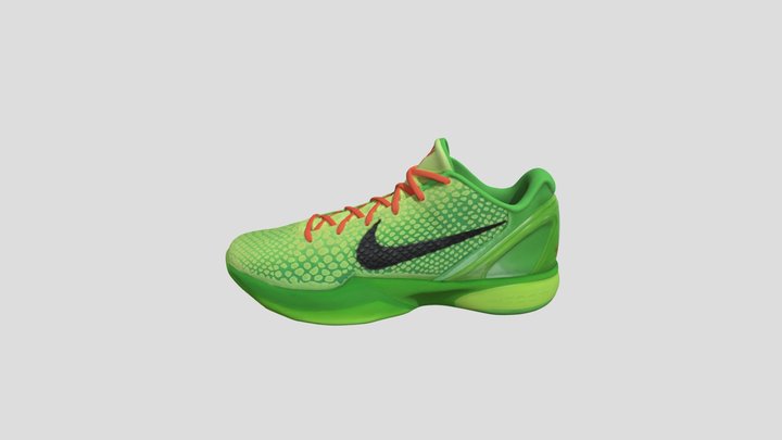 Nike Kobe 6 Grinch_429659-701 3D Model