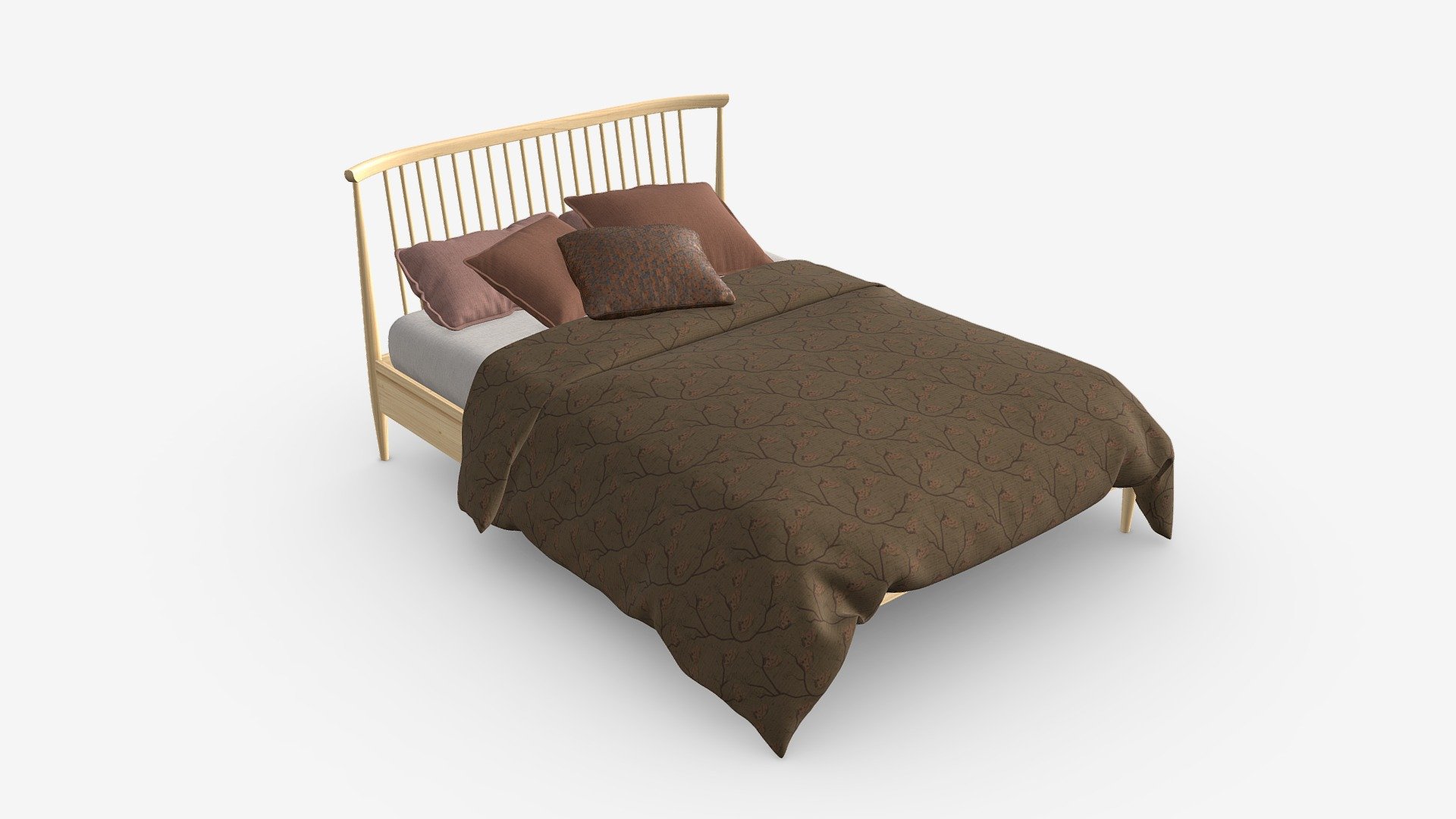 Bed Kingsize Ercol Salina Buy Royalty Free 3D model by HQ3DMOD