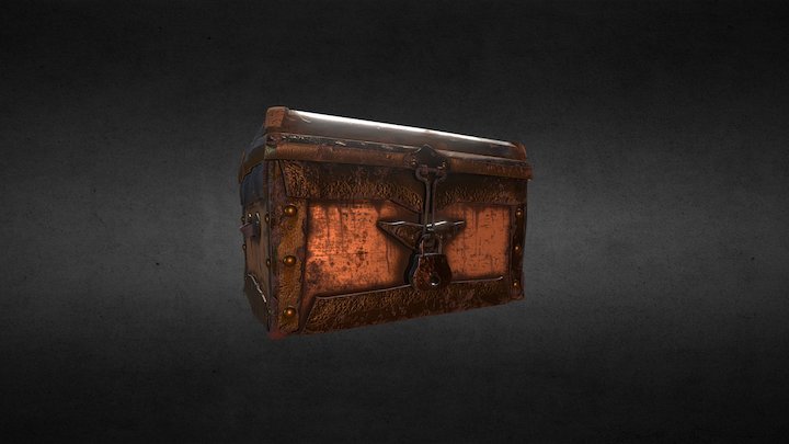 Old grungy chest 3D Model