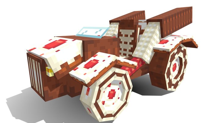 Minecraft Cake Kart 3D Model