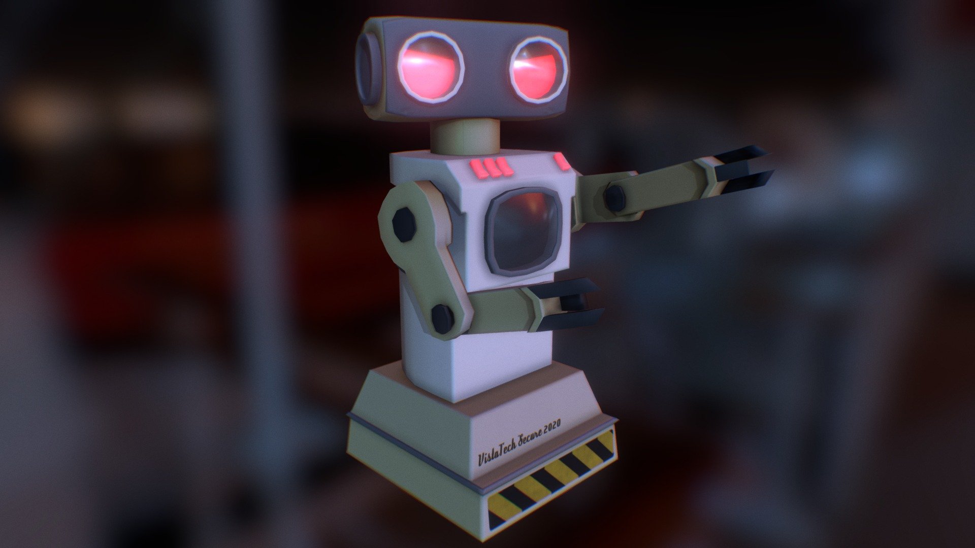 Cute (but evil) Retro Robot - View in VR