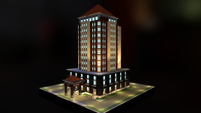 Gedung Filkom Universitas Brawijaya 3D Model
