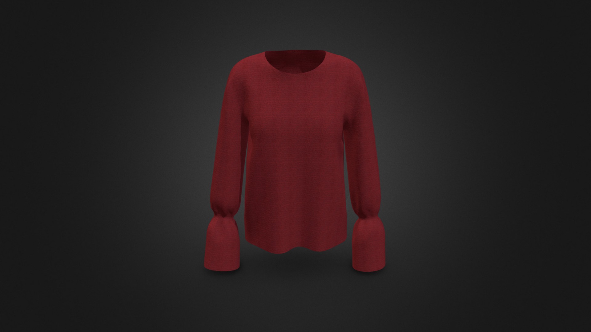 3D model Women wine t-shirts - This is a 3D model of the Women wine t-shirts. The 3D model is about a red jacket on a black background.