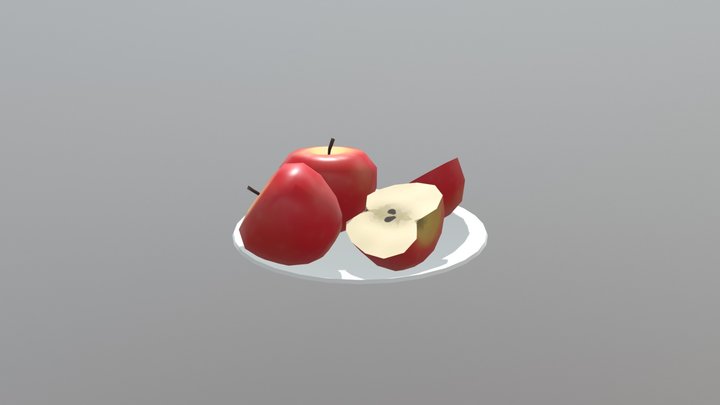 Apple - Low poly 3D Model