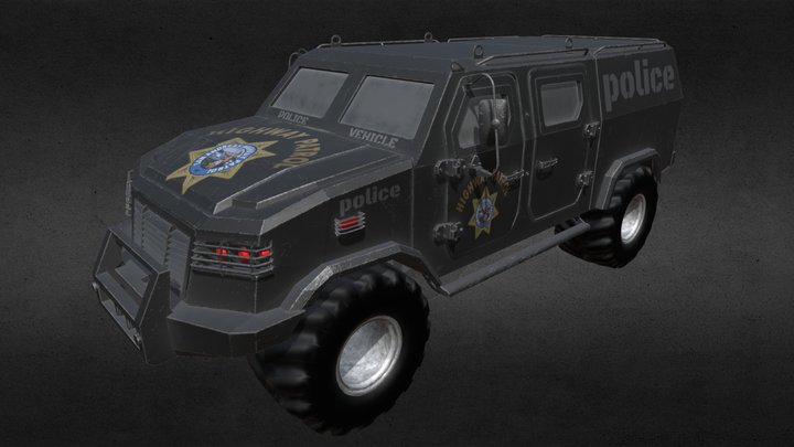 police armored vehicle 3D Model