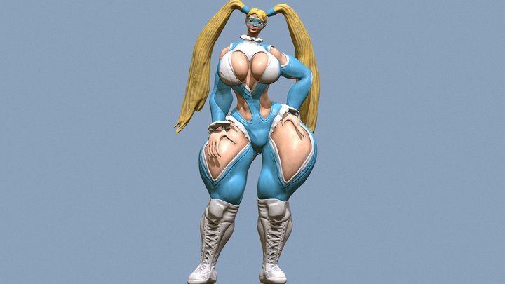 Thicc and tall Rainbow Mika 3D Model