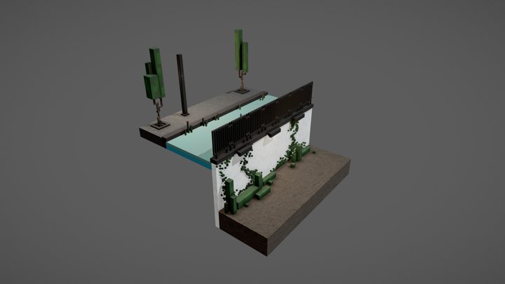 Street Cube 3D Model