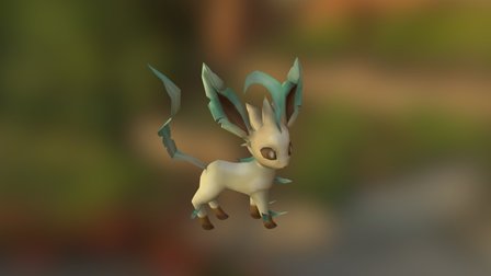 Leafeon Posed 3D Model