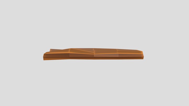 Wood Plank Low Poly 3D Model
