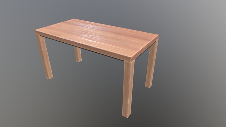 Low Poly Desk – PBR Game Asset | Air Polygon 3D Model