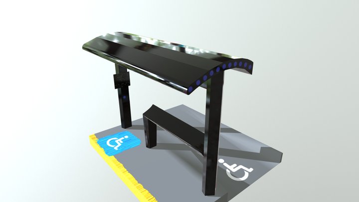 Accesible bus stop prototype 3D Model