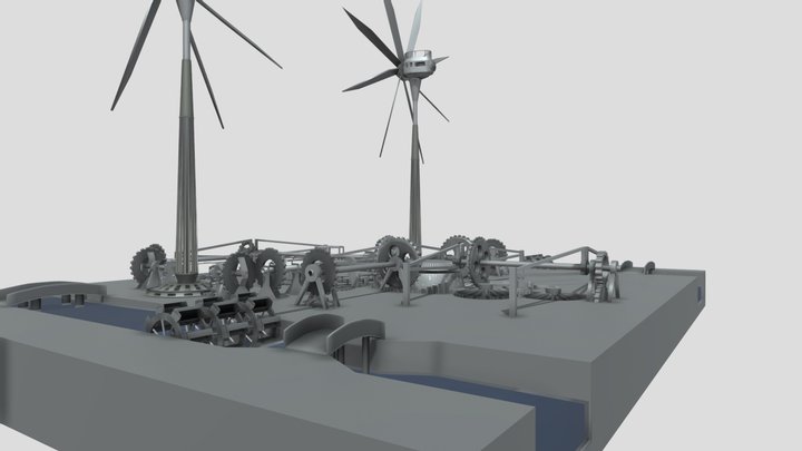 Mechanical city wip improvements and water – Modèle 3D gratuit STL