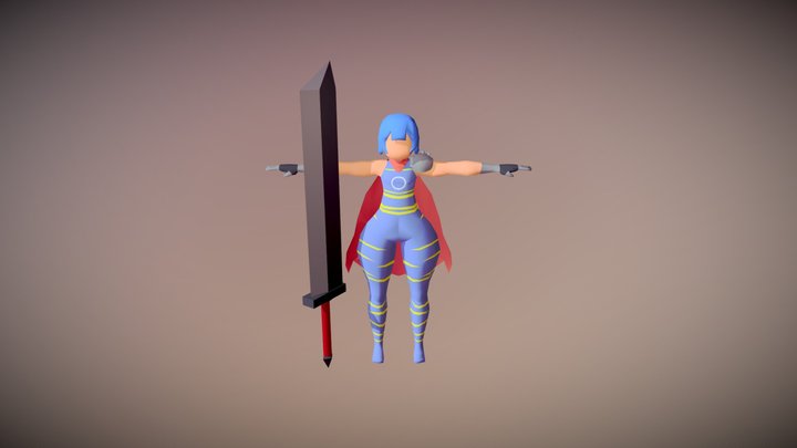 Female (?) warrior 3D Model