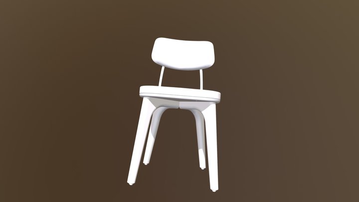 Utility Dining Chair 3D Model