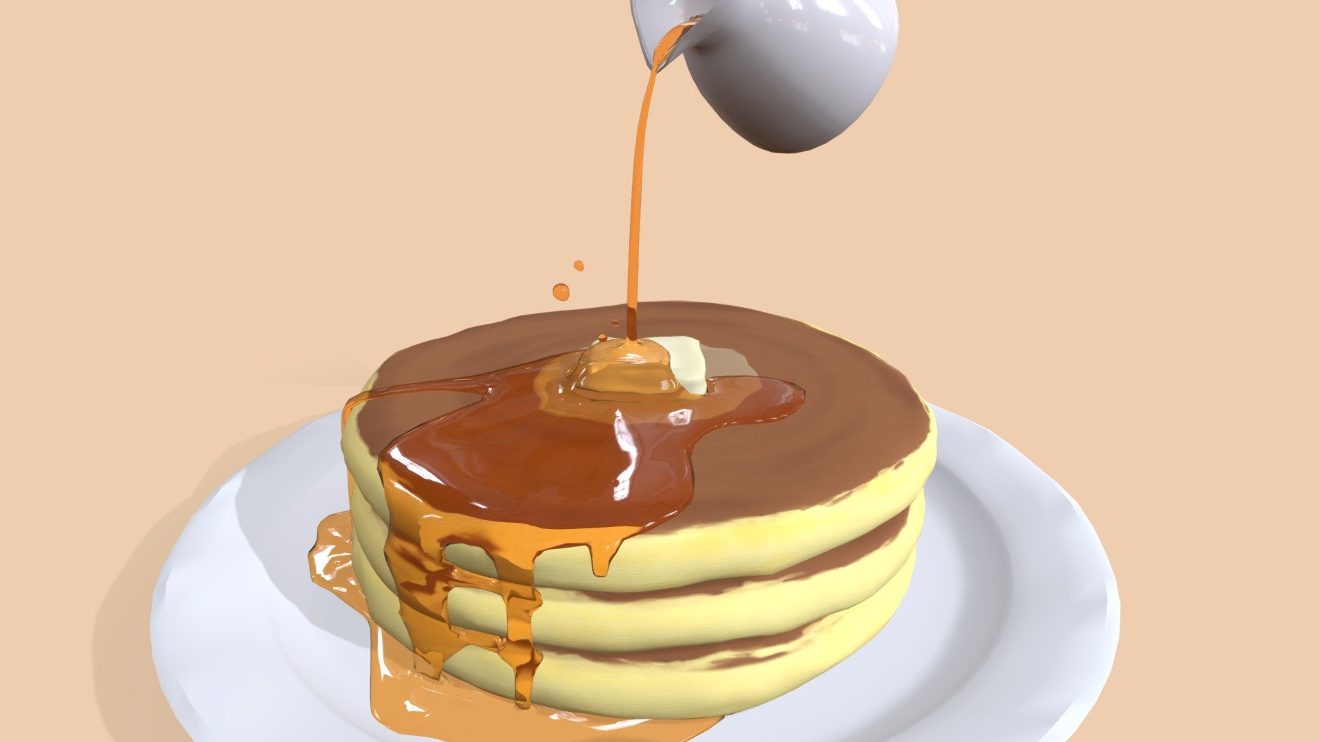 Pancake Download Free 3D model by horse_water [d37994d] Sketchfab