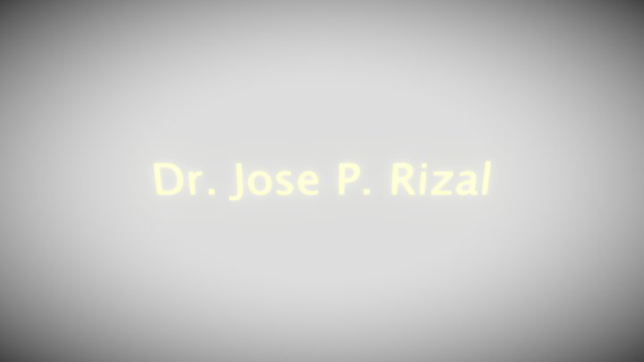 Jose Rizal text 3D Model