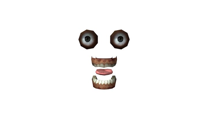 Human Mouth Teeth Gum Eyes LowPoly