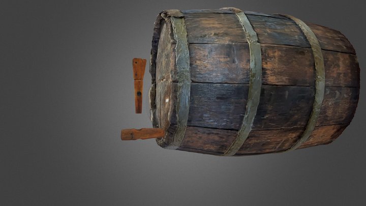 Barrel with Kriek lambic | Vat kriekenlambiek – Free 3D Model STL
