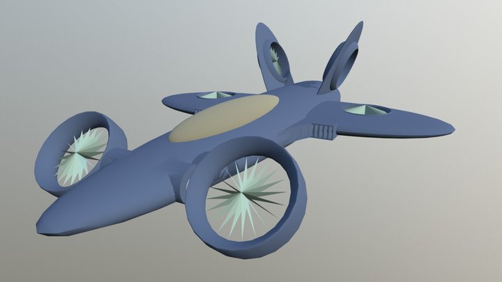 Turbofan Plane 3D Model