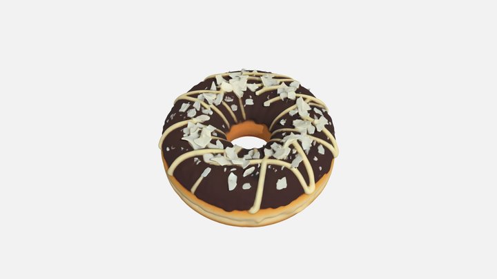 chocolate donuts with toppings 3D Model
