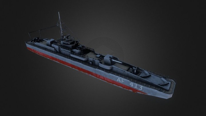 Marinefährprahm AF 413 – Free 3D Model STL