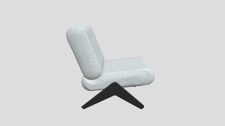 Low Poly Armchair 3D Model