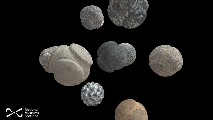 Neolithic carved stone balls, Scotland 3D Model