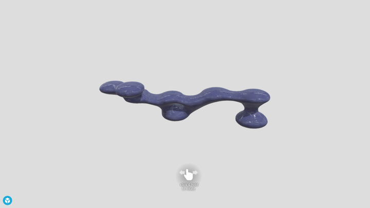 Blue Paint Splash - 2D to 3D - SupaVoxel