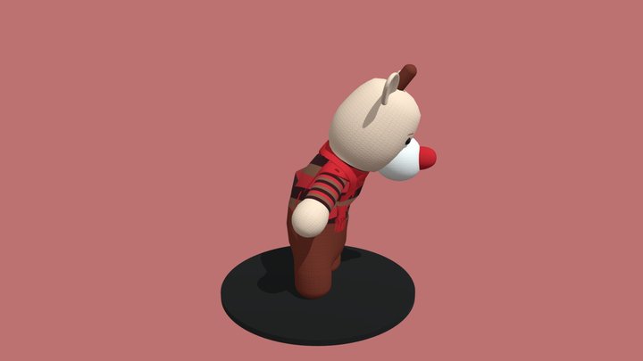 Stuffed Reindeer 3D Model