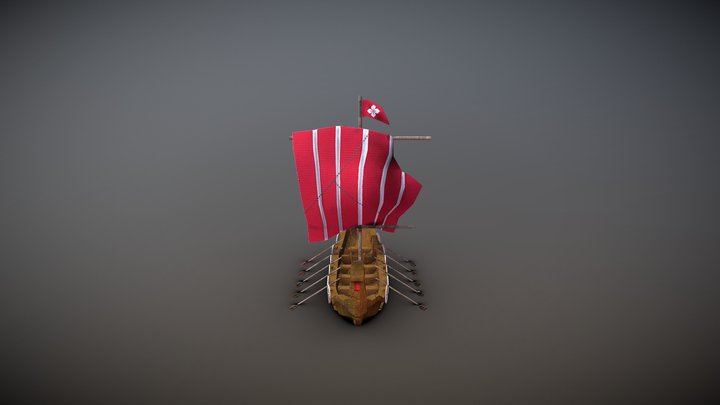 Barco Vikingo 3D Model