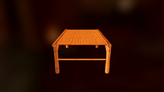 แคร่ไม้ไผ่ 3D Model