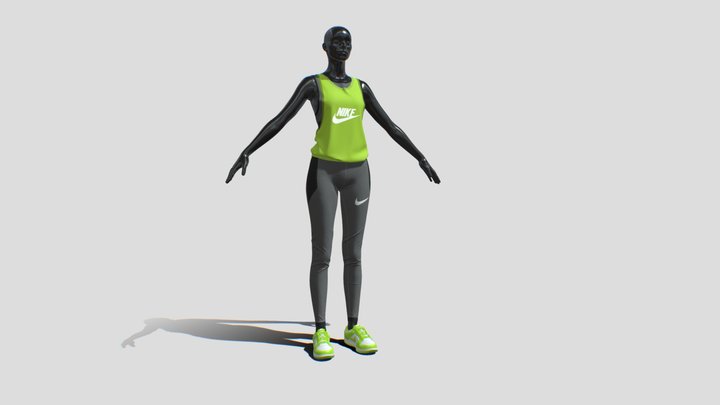 Woman Sportswear High Poly_3ds Max2025 3D Model