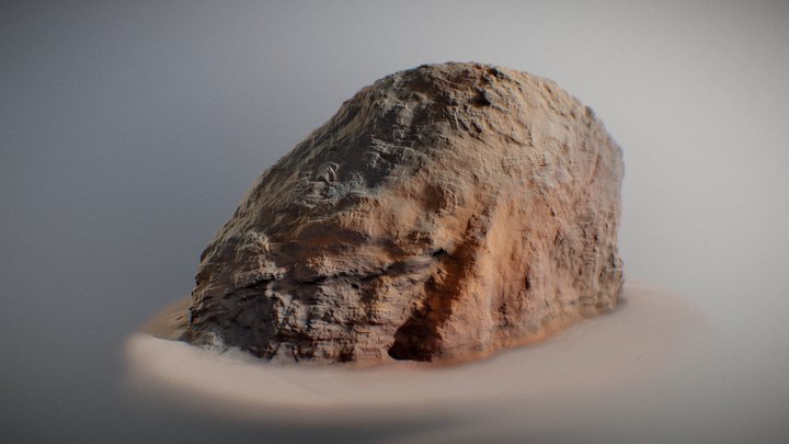 Martian Large Rock 3D Model
