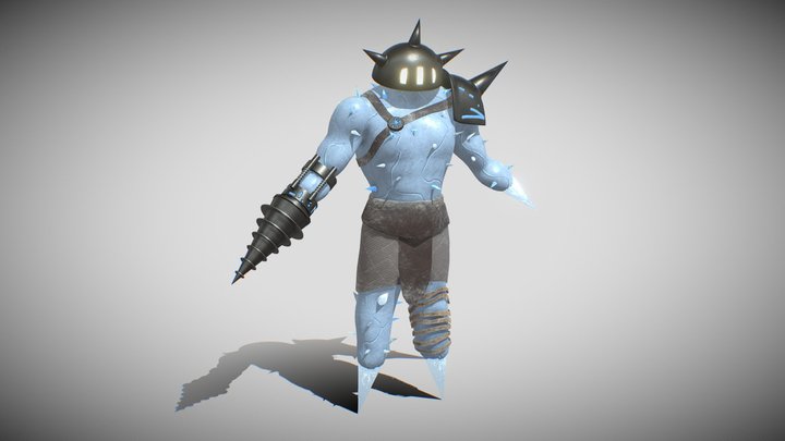 Ice Elemental Creature 3D Model