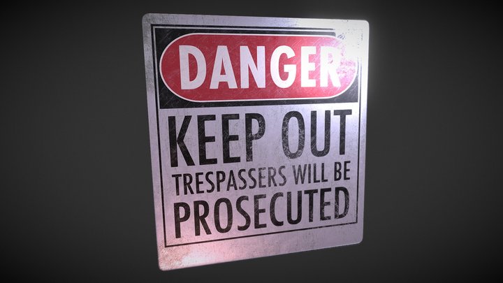 Danger Sign 3D Model