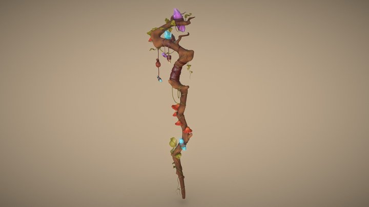 Adventurer's Camp: Druid Staff 3D Model
